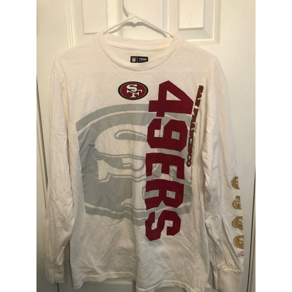 San Francisco 49ers NFL Team Apparel Size Medium‎ Long Sleeve T Shirt White
